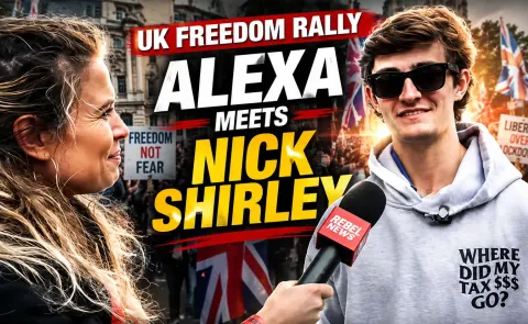 Nick Shirley Links Up With Alexa Lavoie at Tommy Robinson’s Massive “Unite The Kingdom” Rally